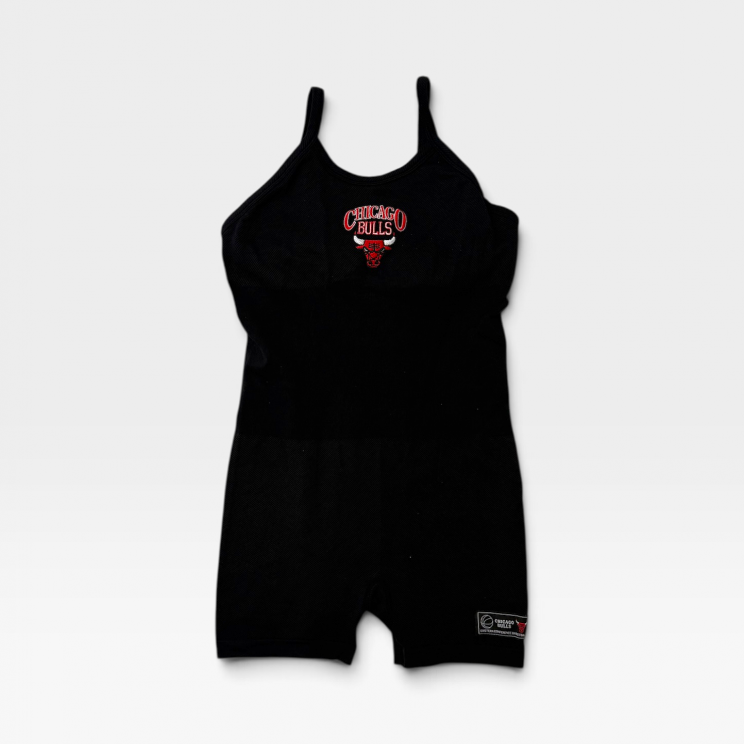 Chicago Bulls Γυναικείο Μαύρο Ribbed Romper / Playsuit Vintage NBA Style / Pre-Owned